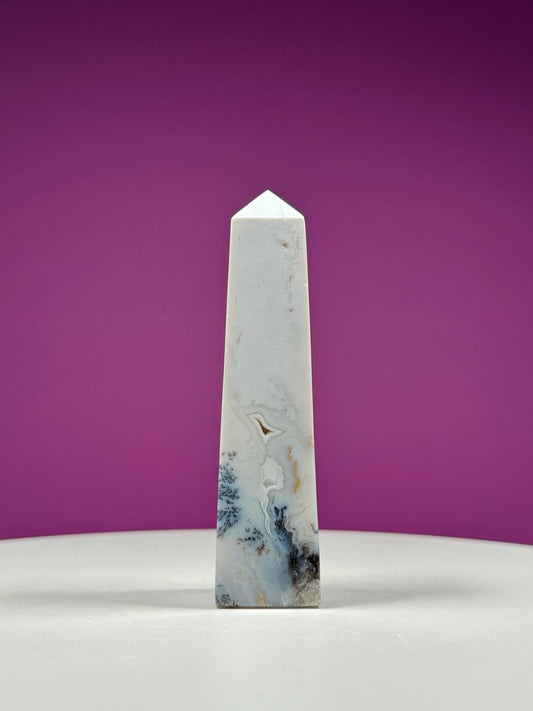 Dendritic Blue Agate Tower