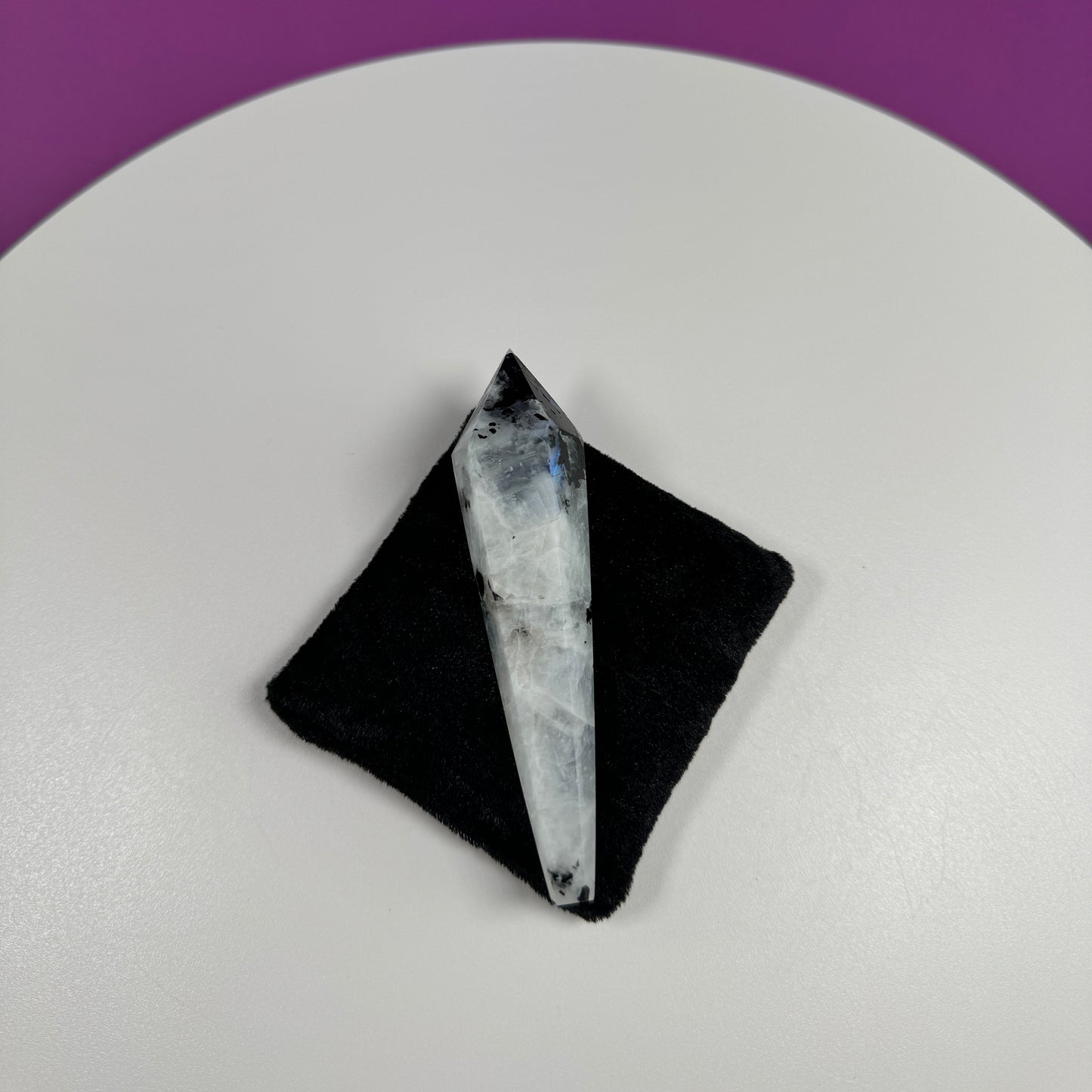 Blue Moonstone Scepter (Includes Black Velvet Crystal Pillow)