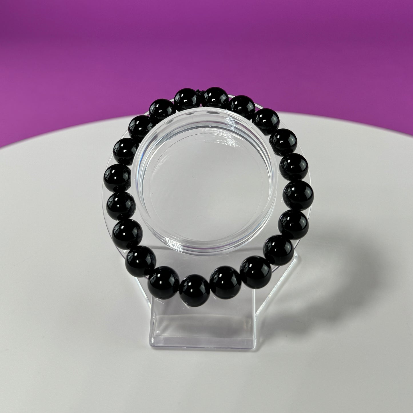 Black Obsidian Bracelet-10mm Beads