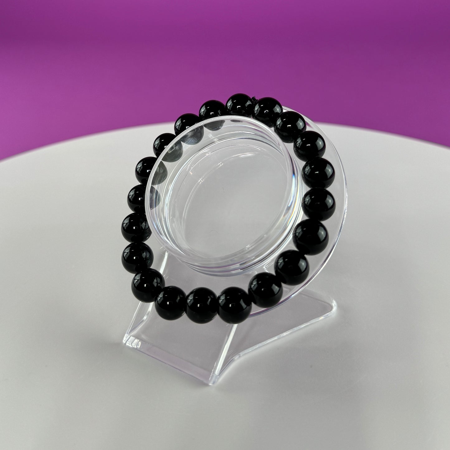 Black Obsidian Bracelet-10mm Beads