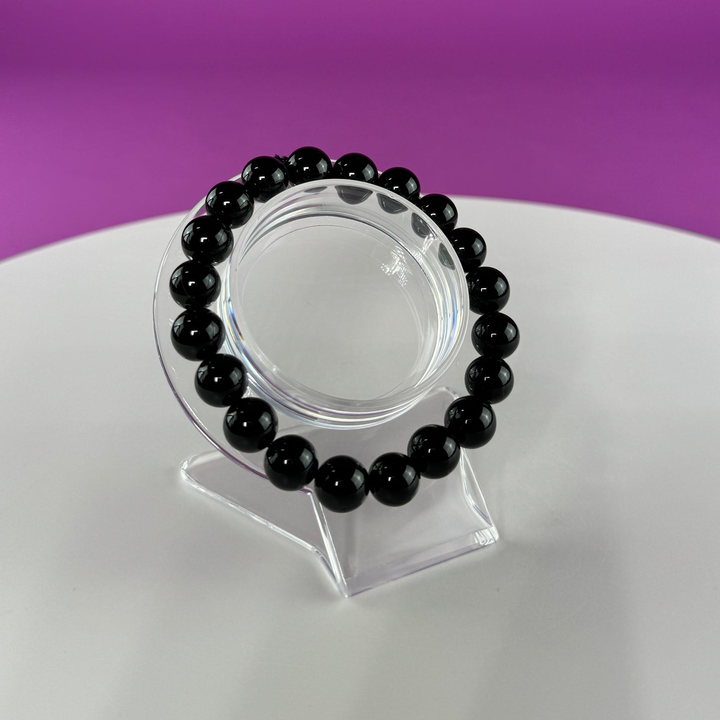 Black Obsidian Bracelet-10mm Beads