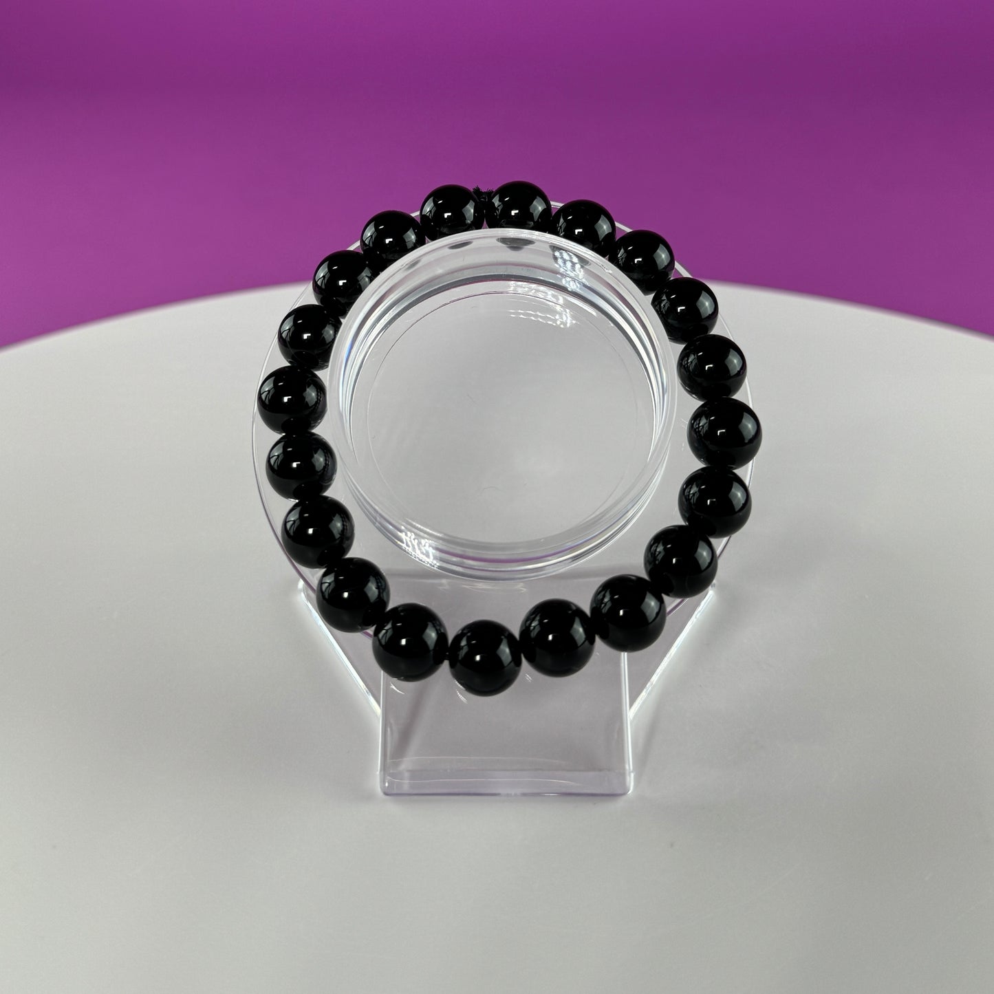 Black Obsidian Bracelet-10mm Beads