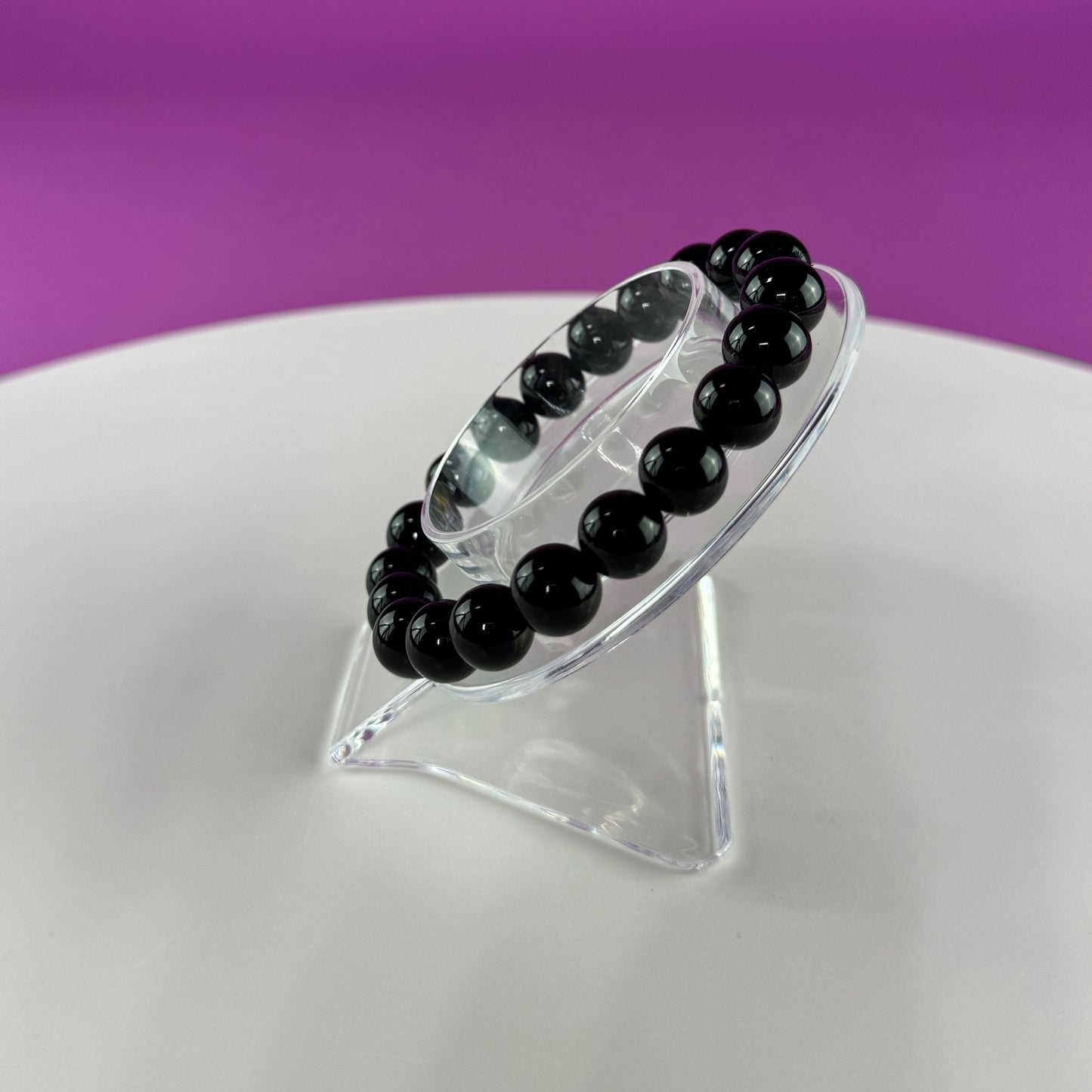 Black Obsidian Bracelet-10mm Beads