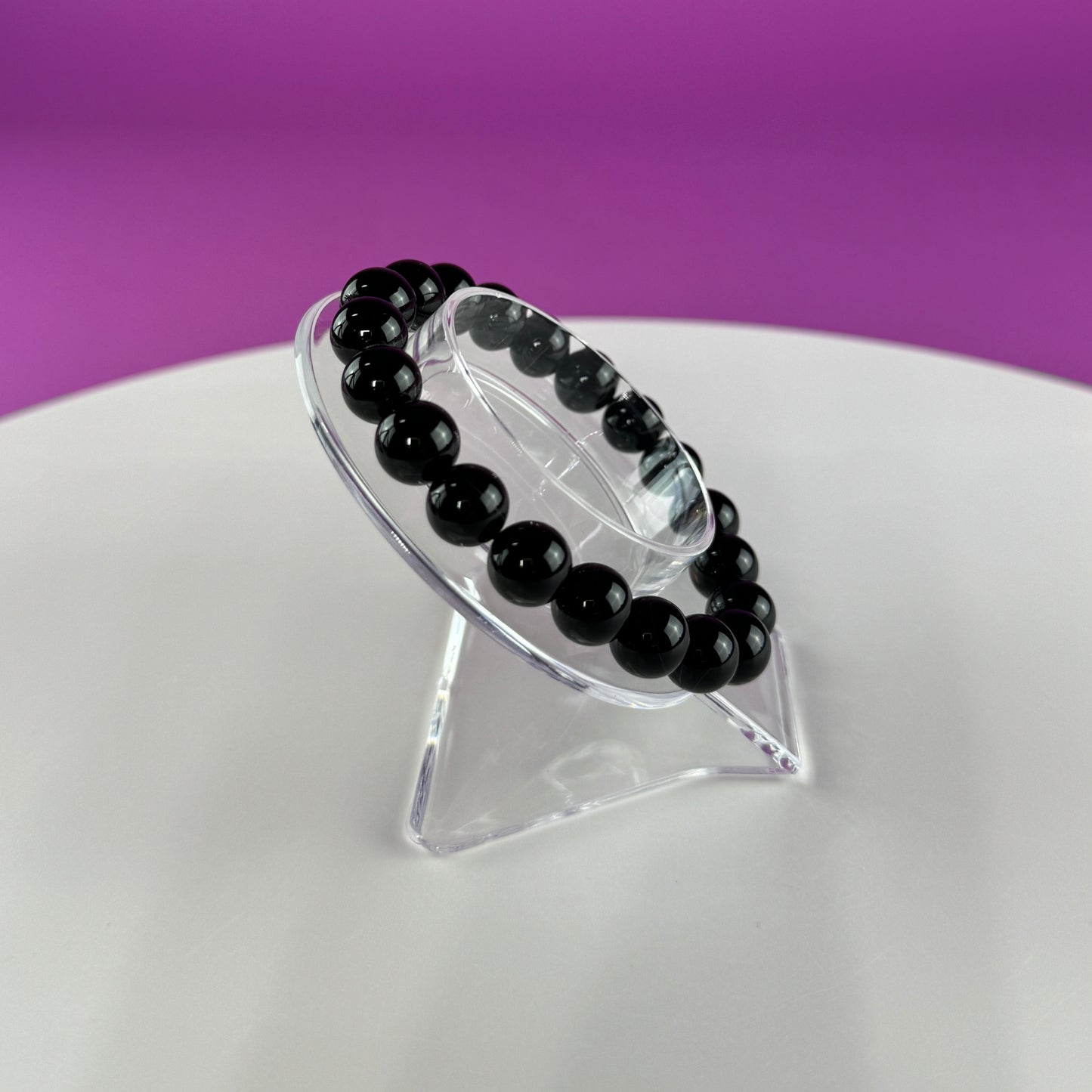 Black Obsidian Bracelet-10mm Beads