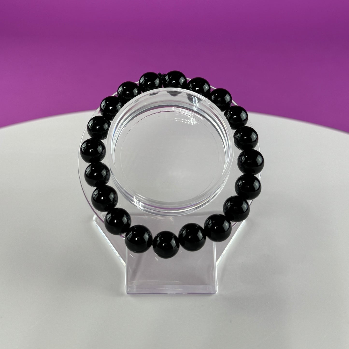 Black Obsidian Bracelet-10mm Beads