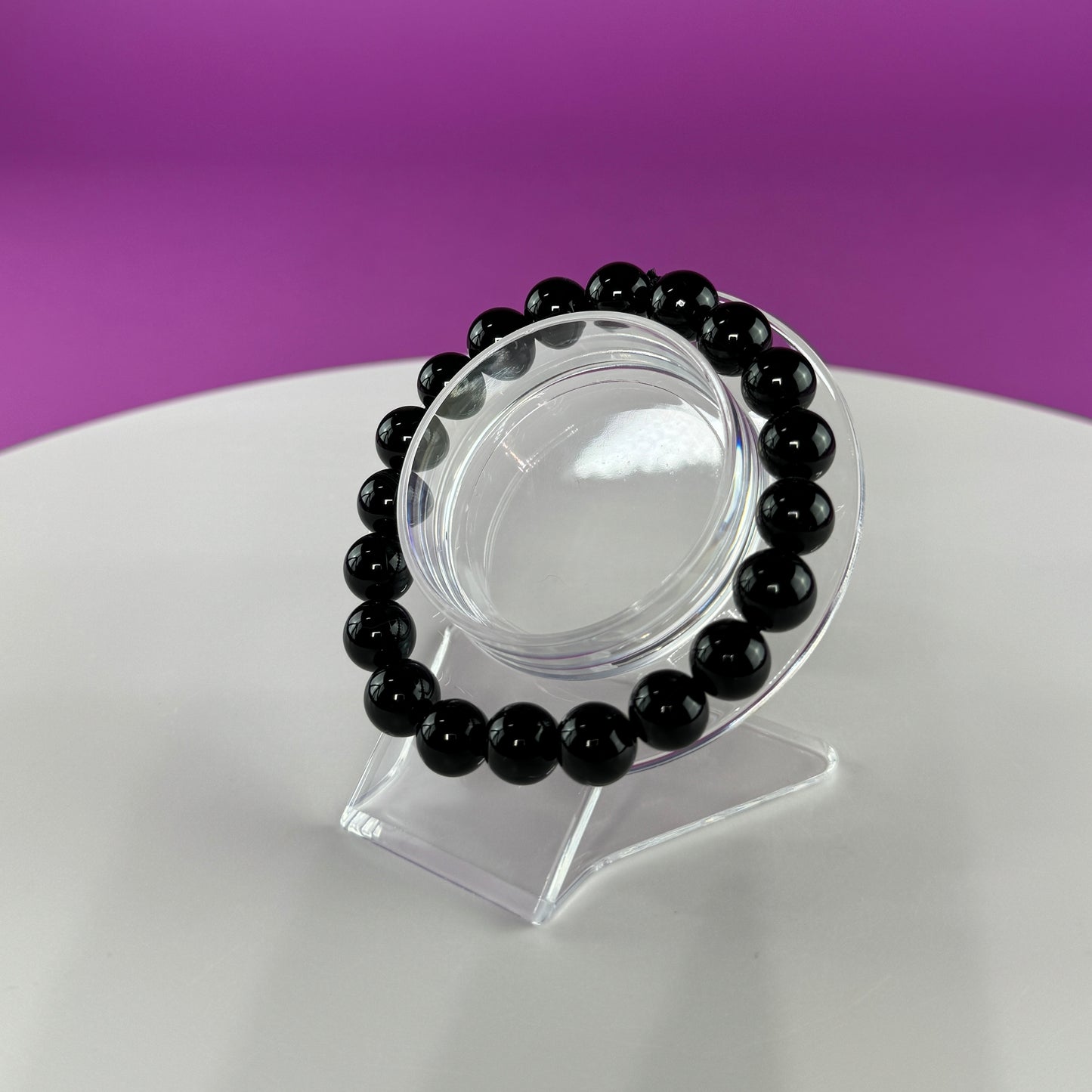 Black Obsidian Bracelet-10mm Beads