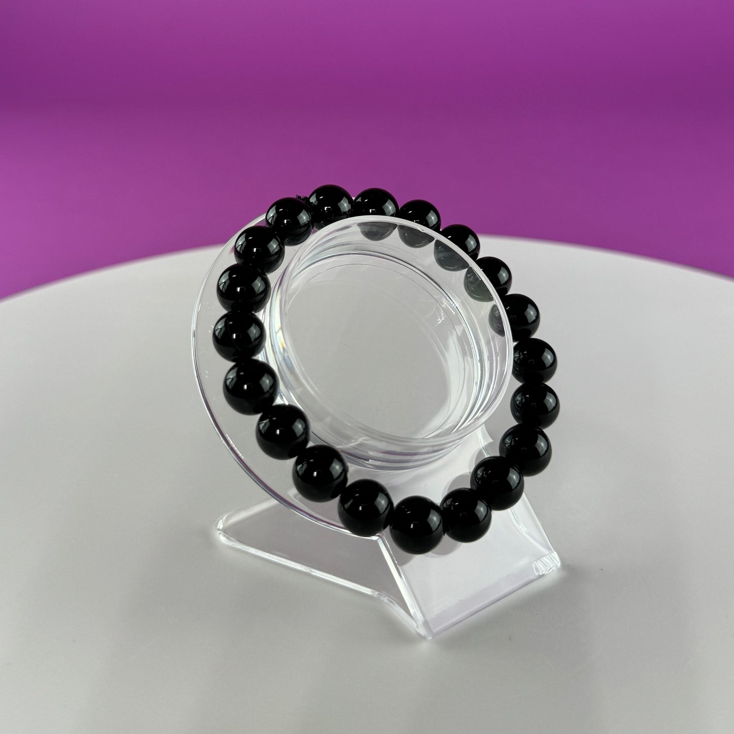 Black Obsidian Bracelet-10mm Beads