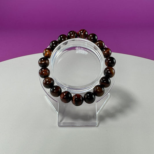 Red Tiger Eye Bracelet - 10 MM Beads