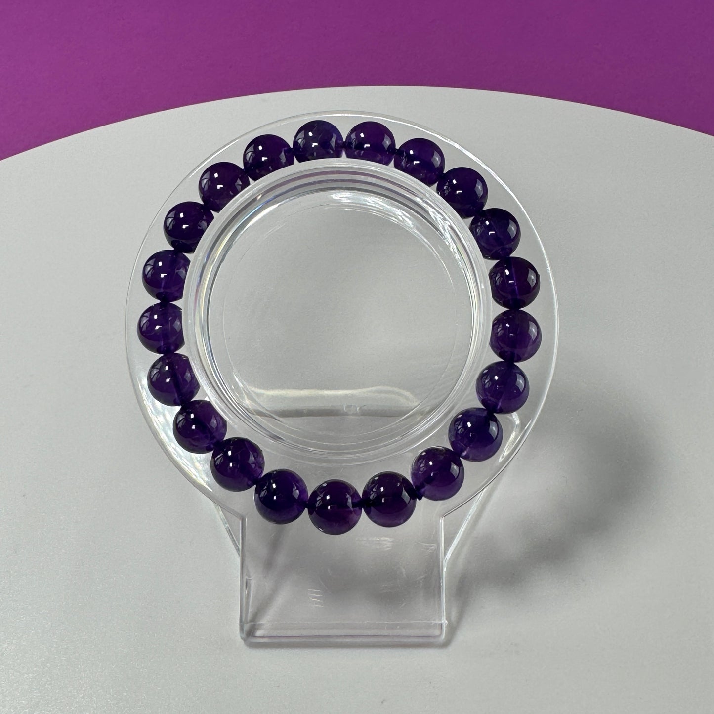 Amethyst Bracelet - 8MM Beads