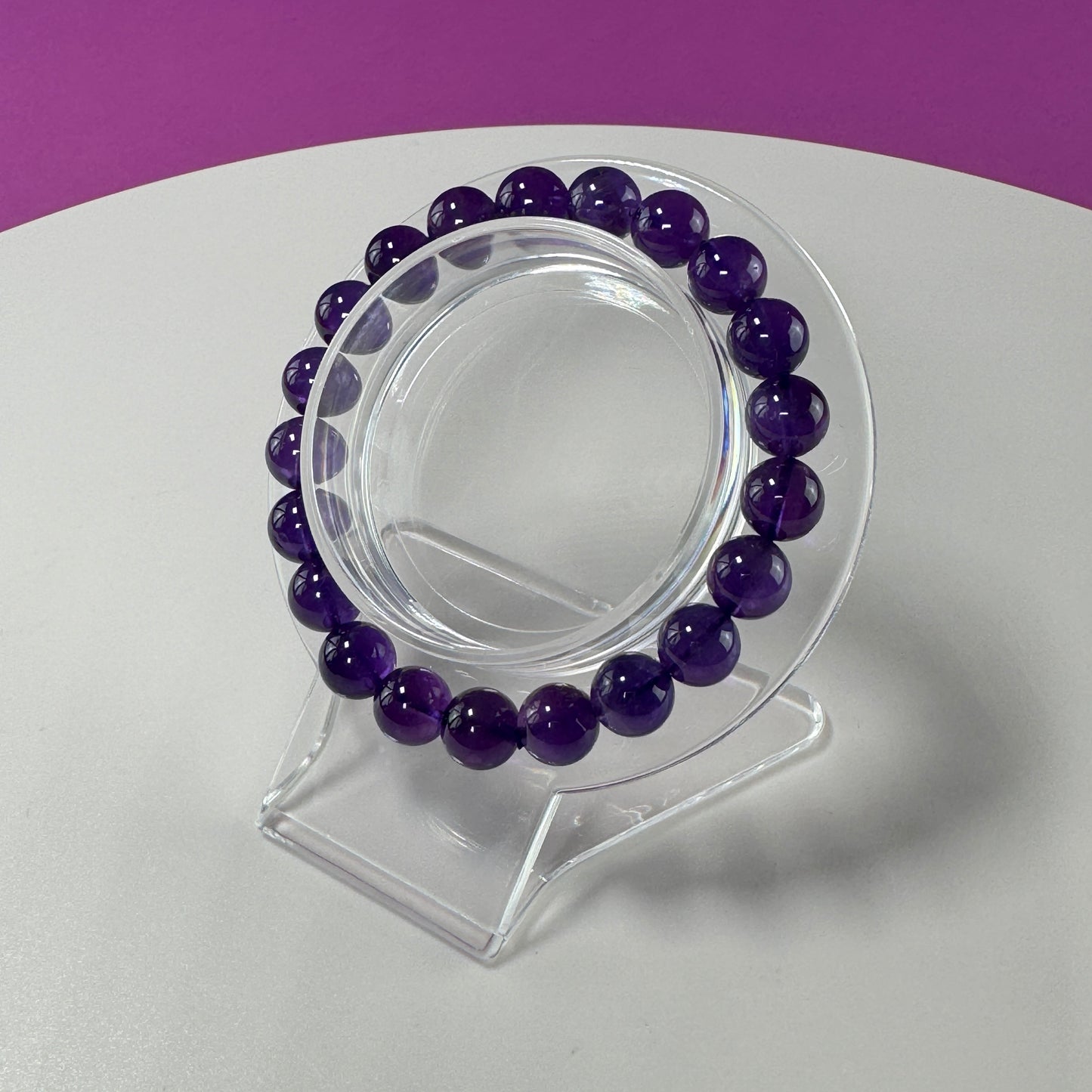 Amethyst Bracelet - 8MM Beads