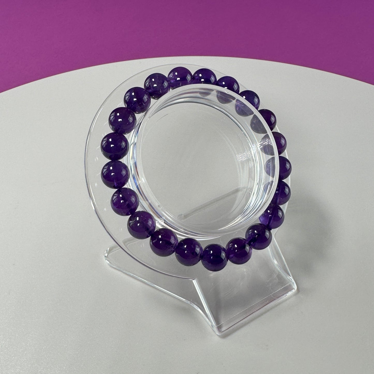 Amethyst Bracelet - 8MM Beads