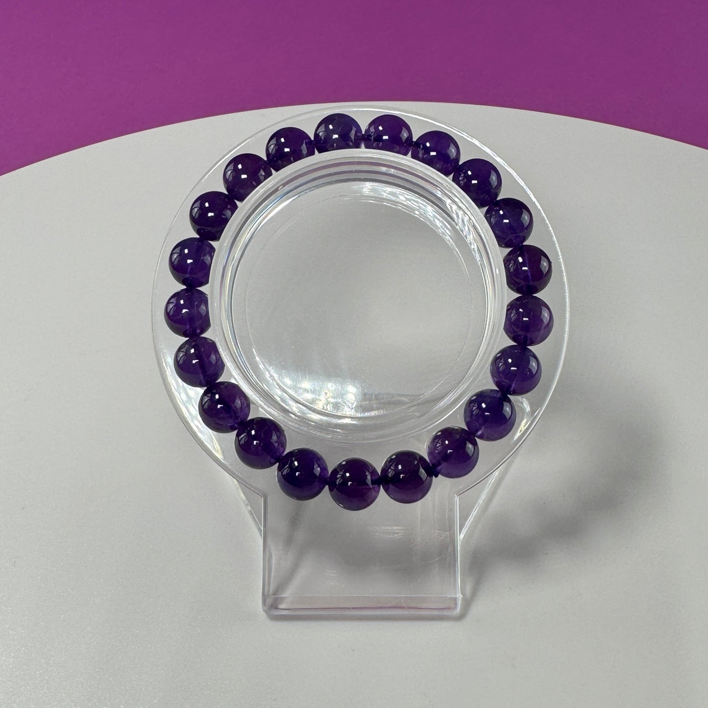 Amethyst Bracelet - 8MM Beads