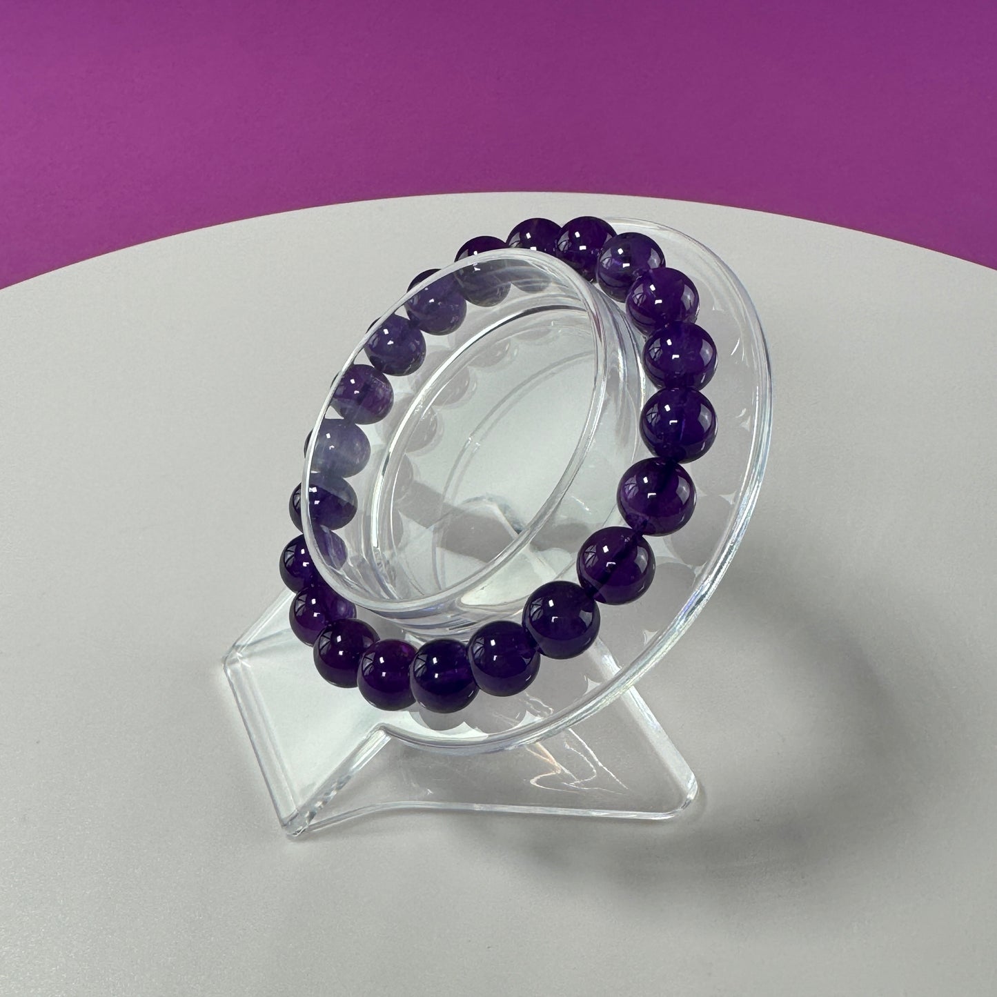 Amethyst Bracelet - 8MM Beads