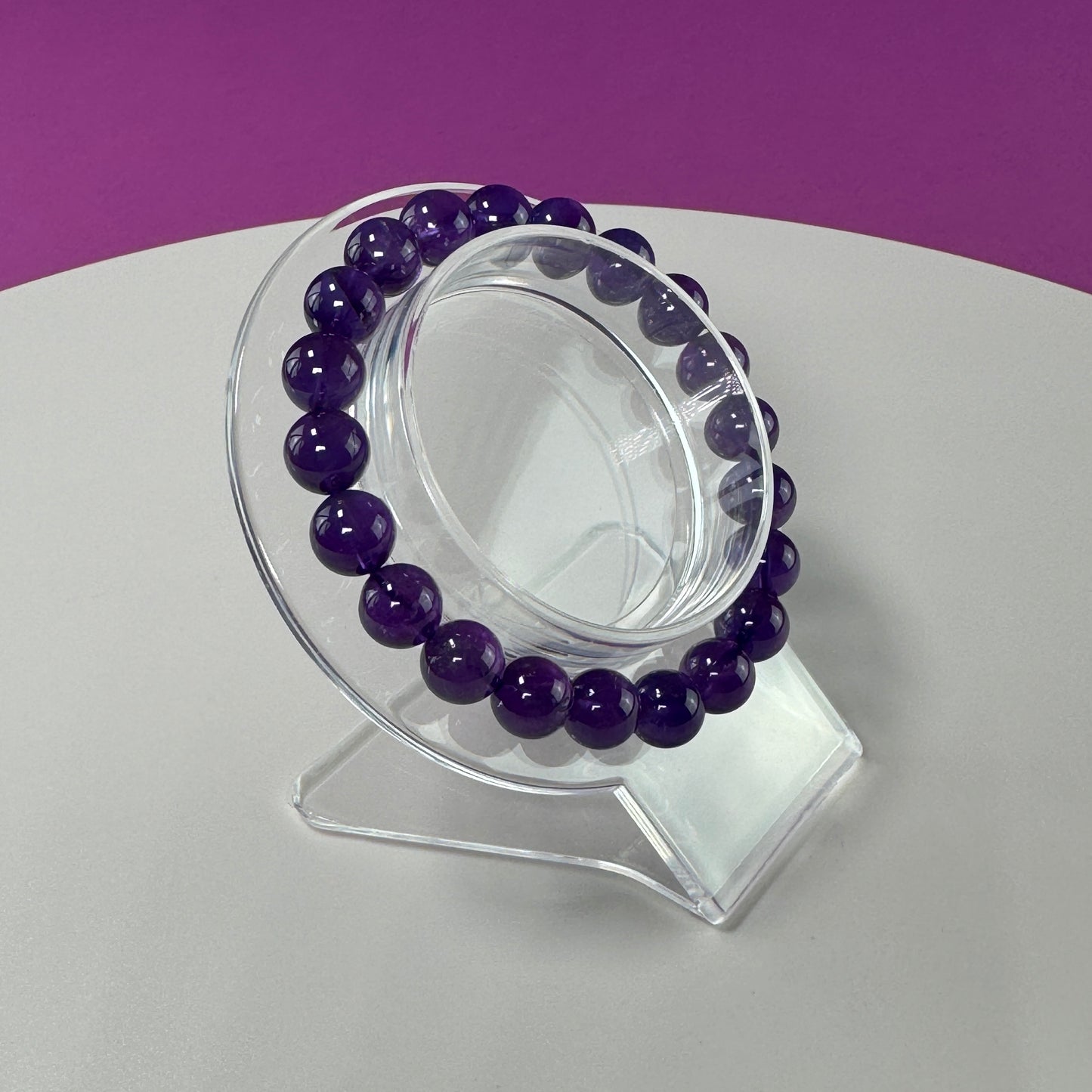 Amethyst Bracelet - 8MM Beads