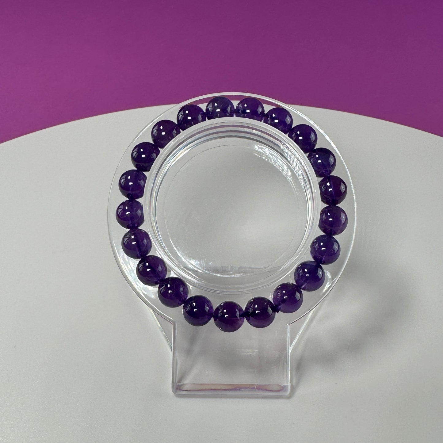 Amethyst Bracelet - 8MM Beads