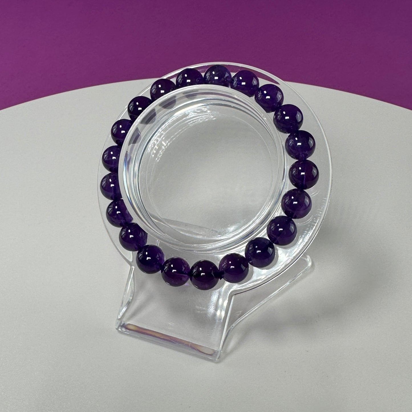 Amethyst Bracelet - 8MM Beads