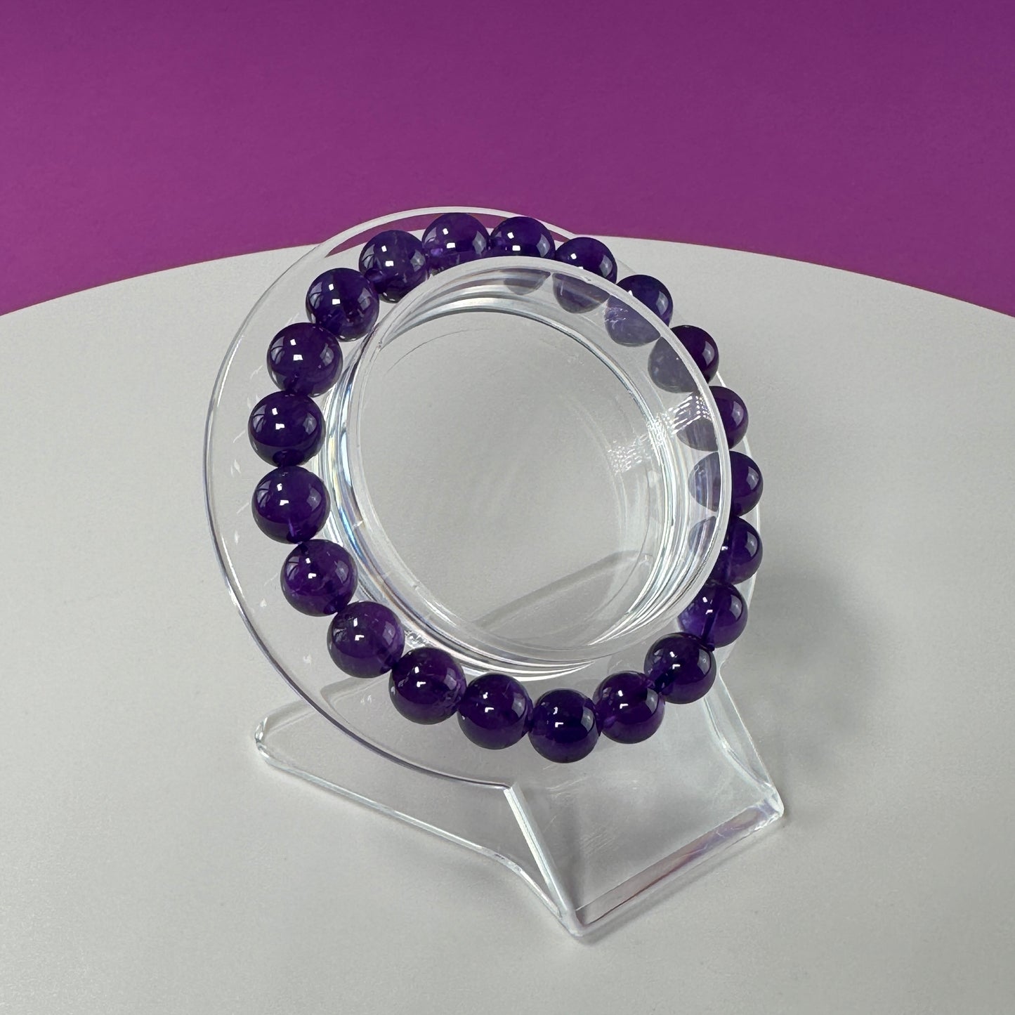 Amethyst Bracelet - 8MM Beads