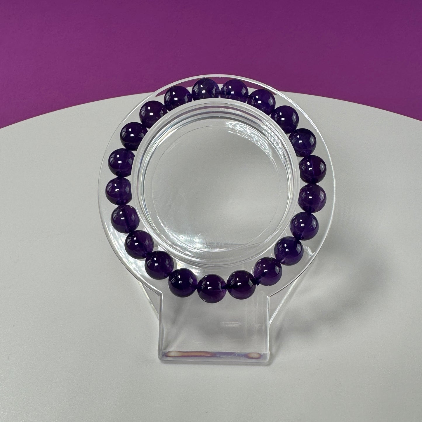 Amethyst Bracelet - 8MM Beads