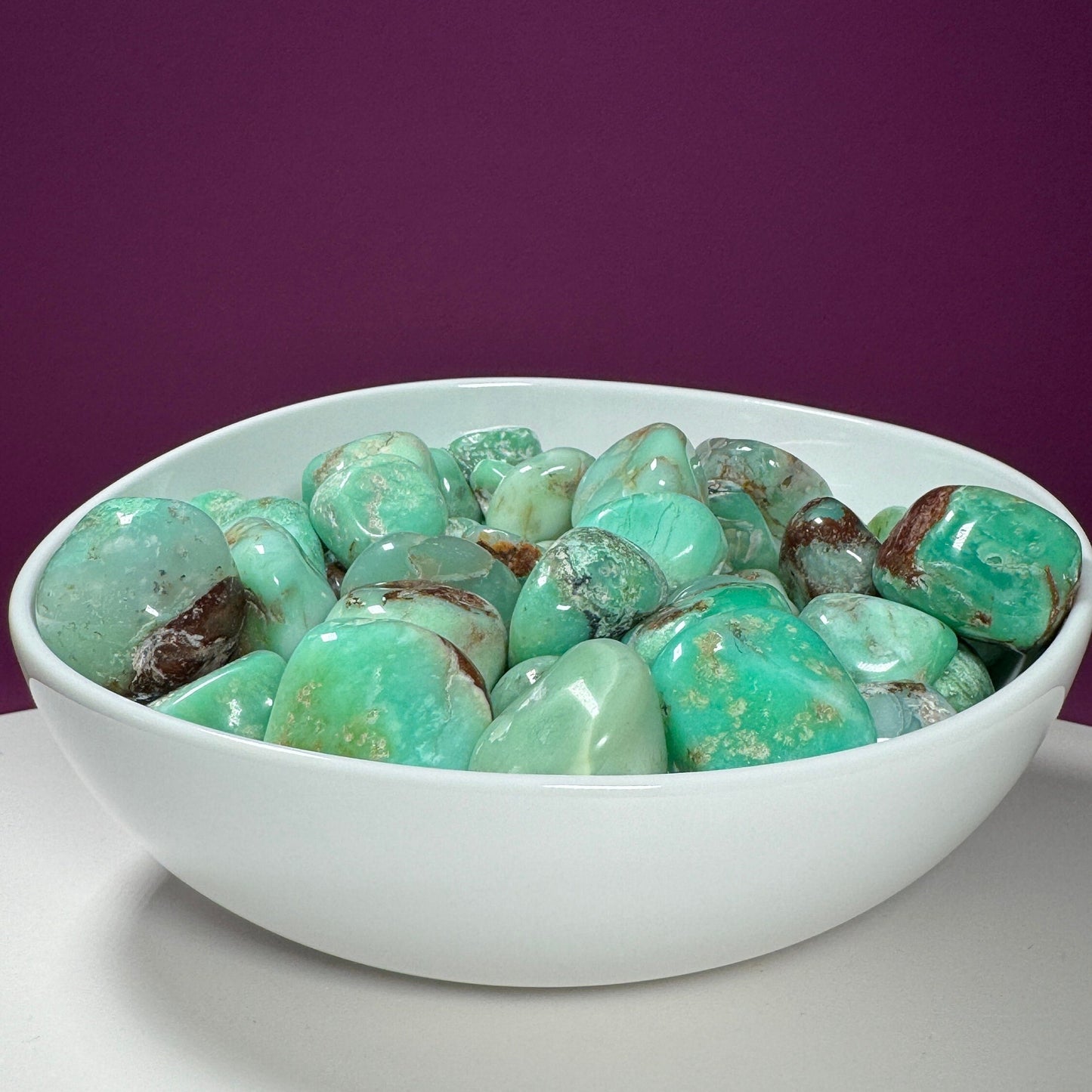 Chrysoprase Tumbled Stones (Bag of 10 Stones)