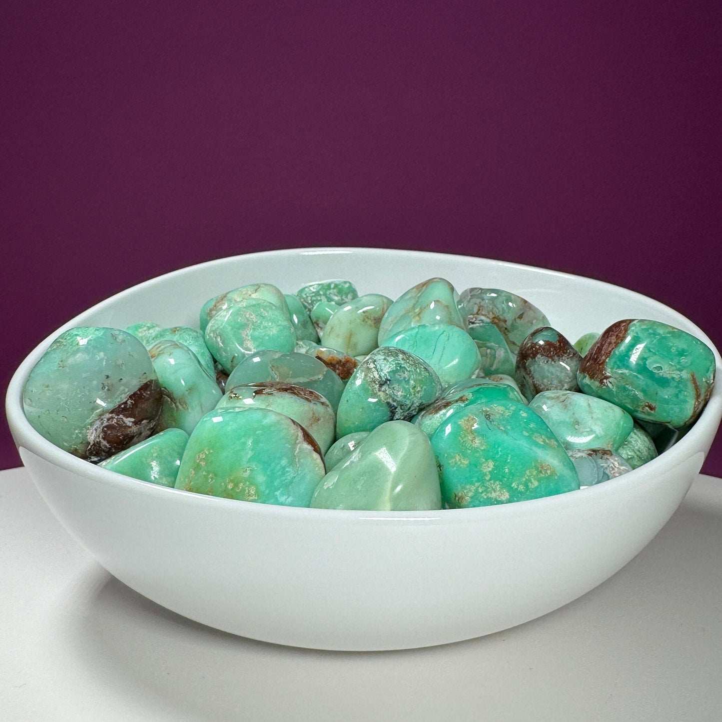 Chrysoprase Tumbled Stones (Bag of 10 Stones)