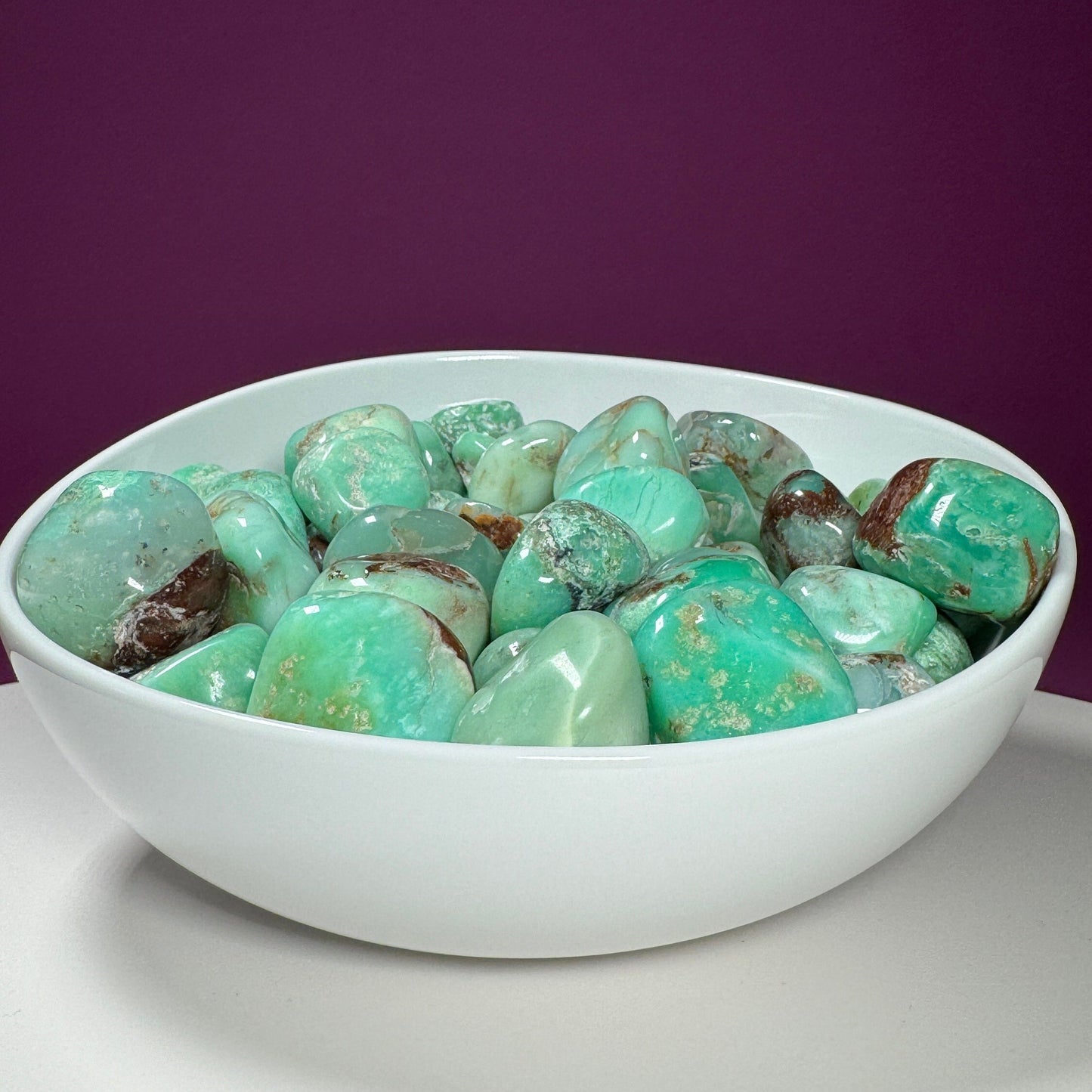 Chrysoprase Tumbled Stones (Bag of 10 Stones)