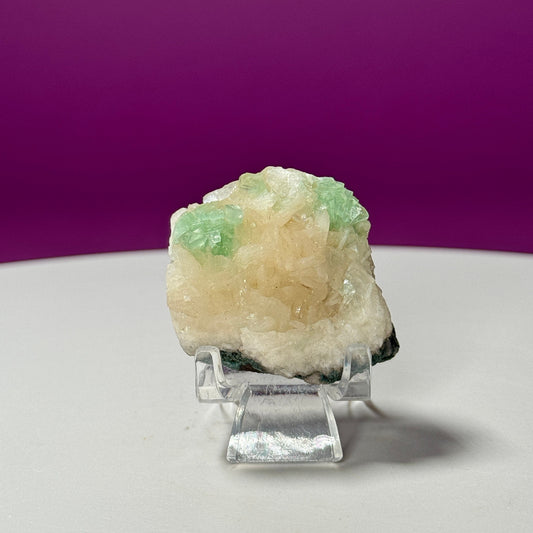 Green Apophyllite (India) (Includes Acrylic Stand)