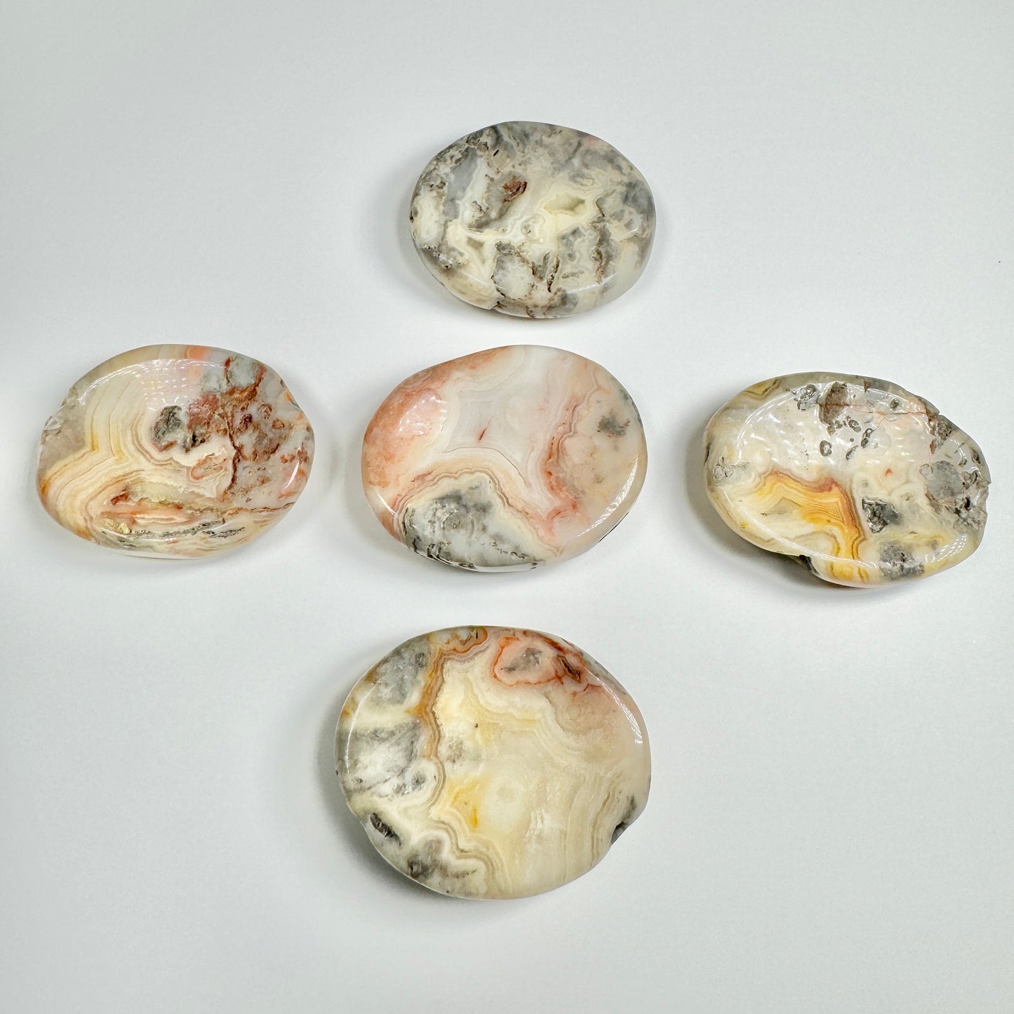 Crazy Lace Agate Worry Stones