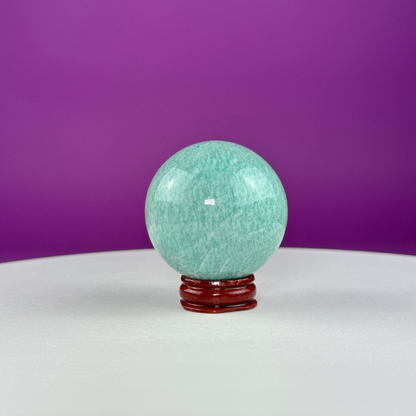 Amazonite Sphere (Includes Wood Stand)