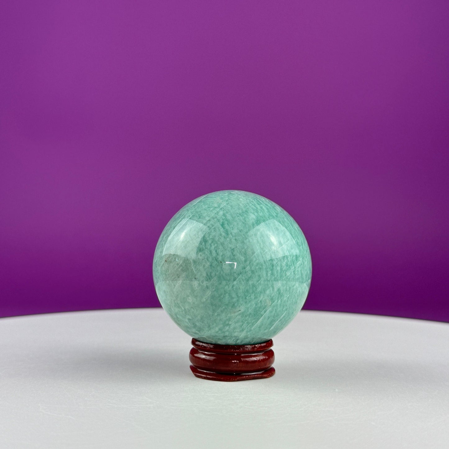 Amazonite Sphere (Includes Wood Stand)