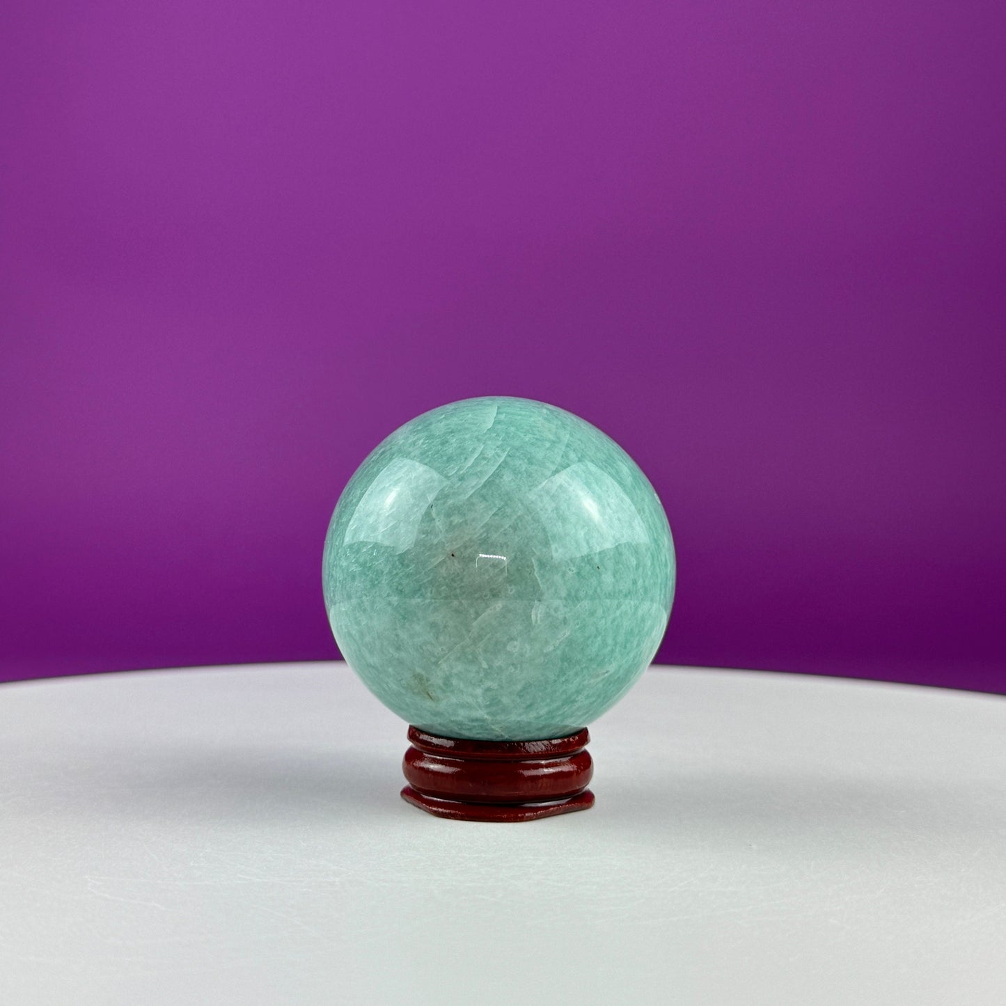 Amazonite Sphere (Includes Wood Stand)