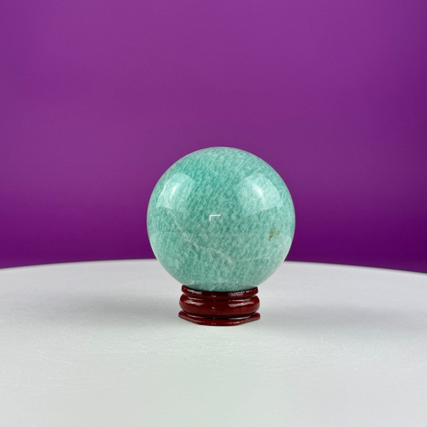 Amazonite Sphere (Includes Wood Stand)