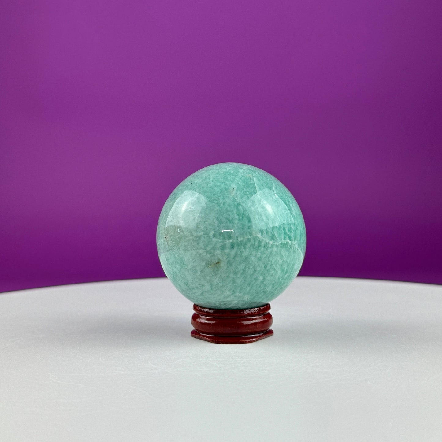 Amazonite Sphere (Includes Wood Stand)