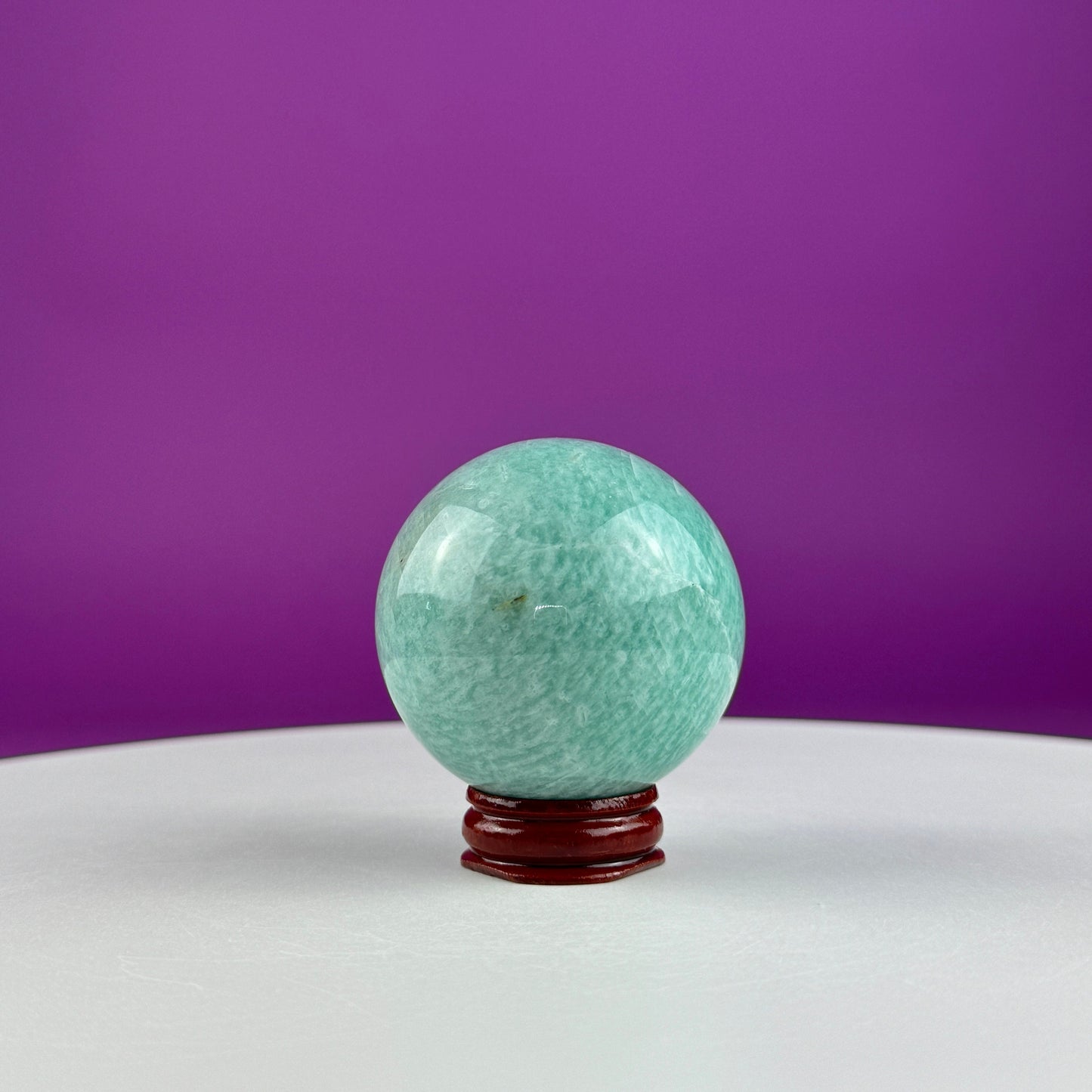 Amazonite Sphere (Includes Wood Stand)