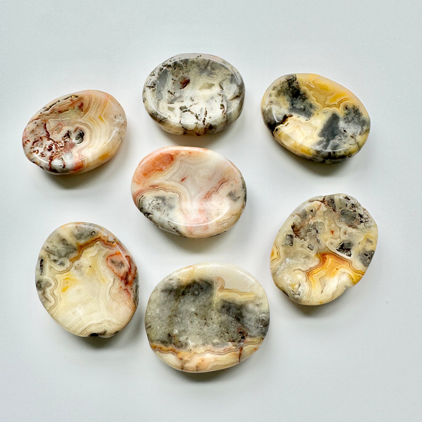 Crazy Lace Agate Worry Stones