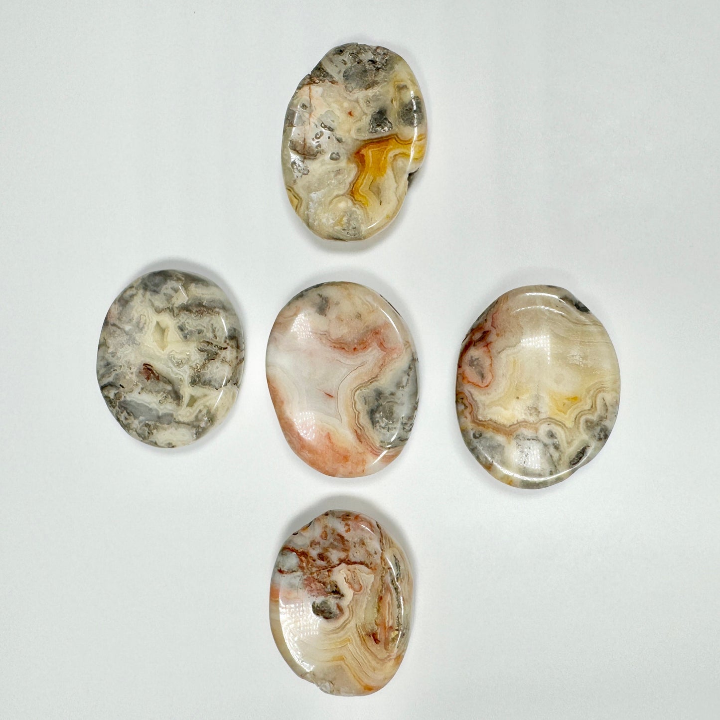 Crazy Lace Agate Worry Stones