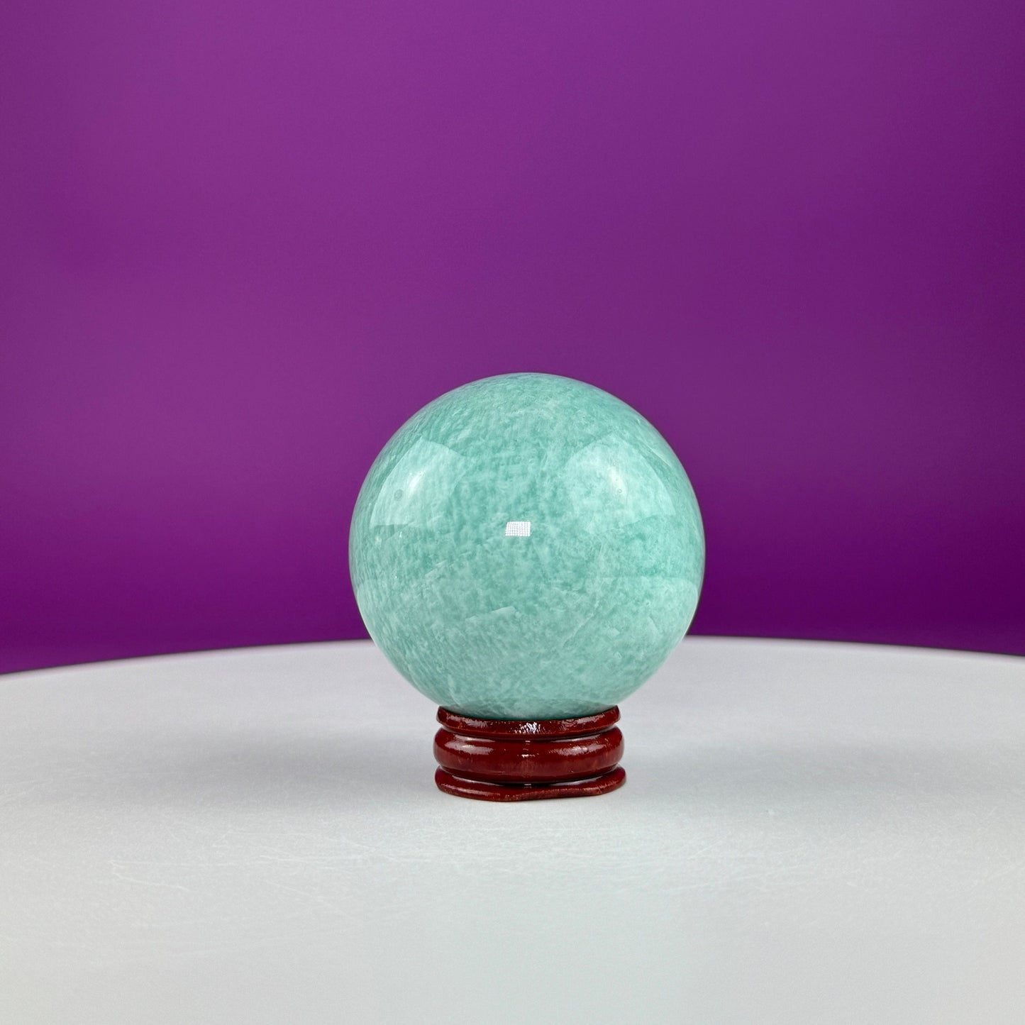 Amazonite Sphere (Includes Wood Stand)