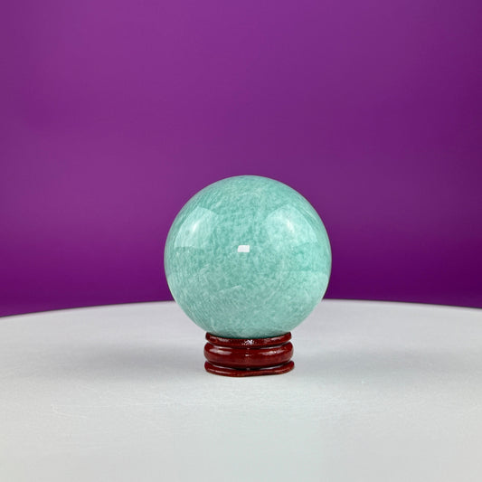 Amazonite Sphere (Includes Wood Stand)