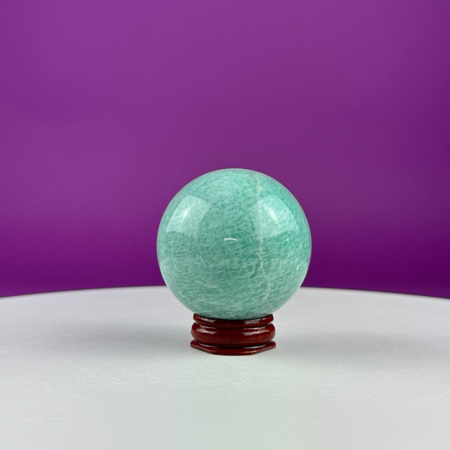 Amazonite Sphere (Includes Wood Stand)