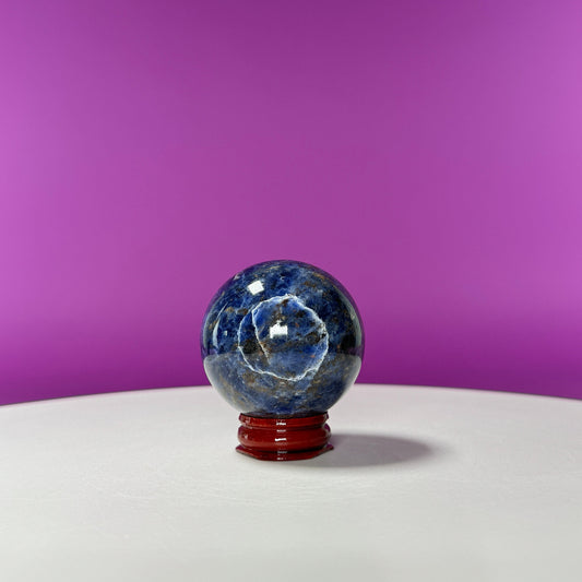 Sodalite Sphere (Includes Wood Stand)