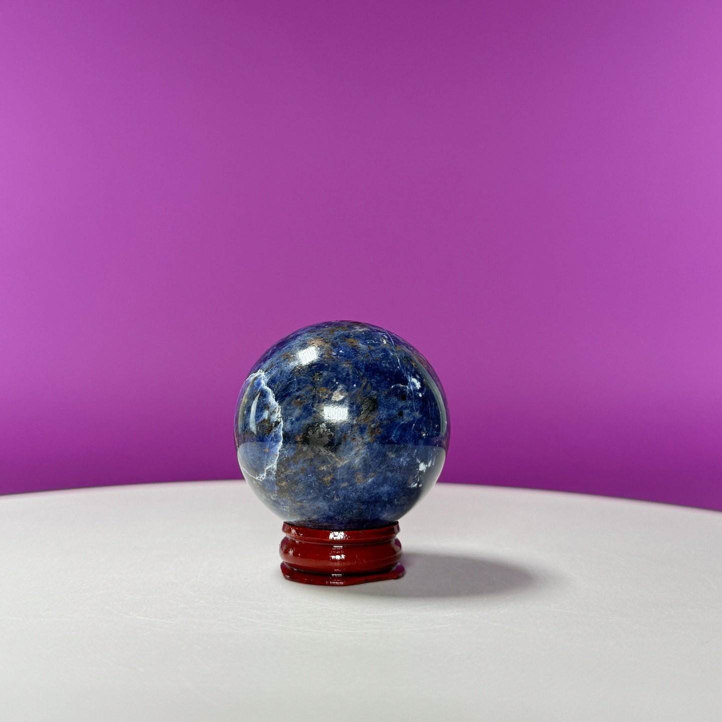 Sodalite Sphere (Includes Wood Stand)