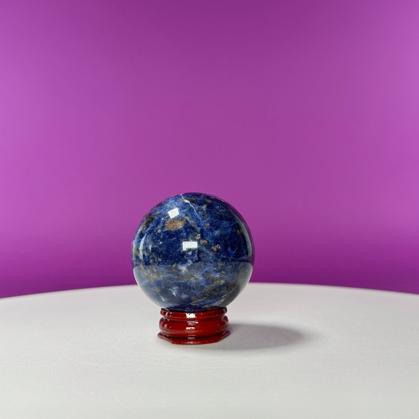 Sodalite Sphere (Includes Wood Stand)