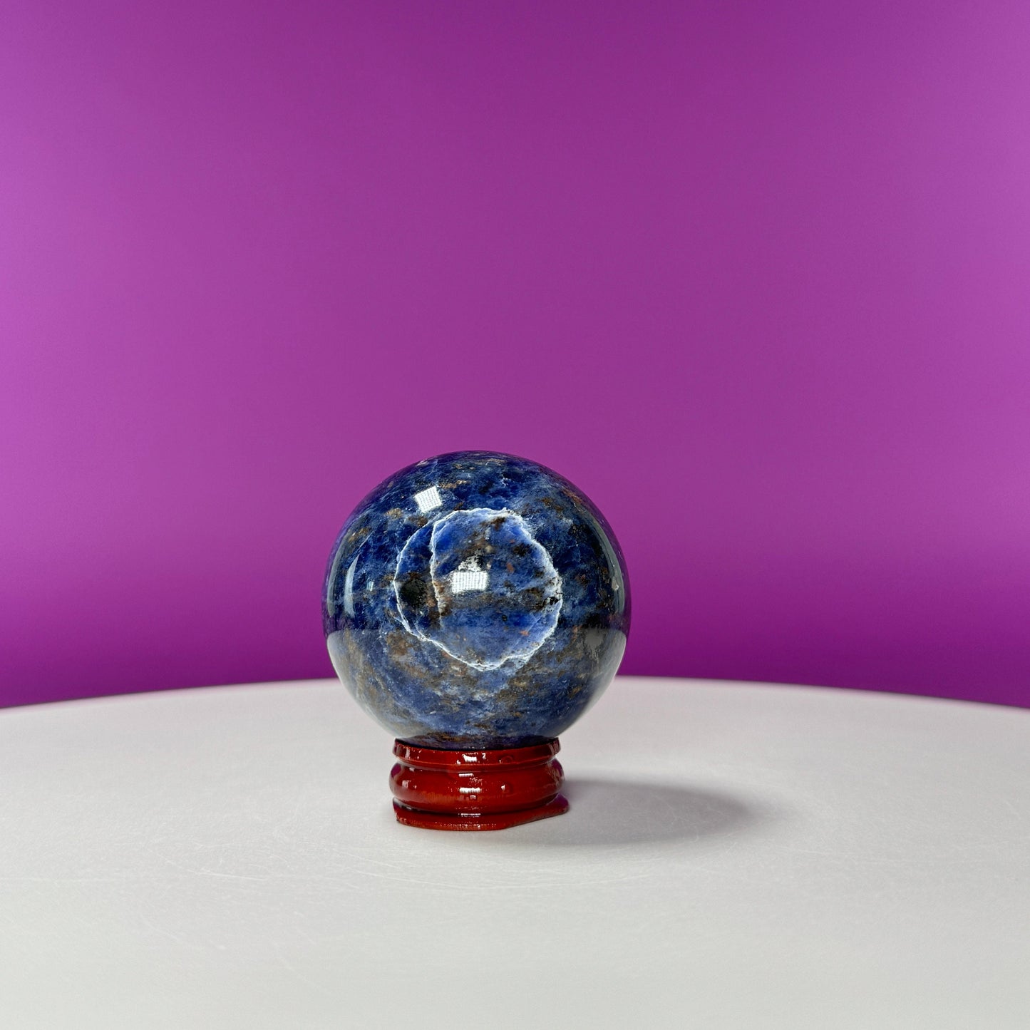 Sodalite Sphere (Includes Wood Stand)