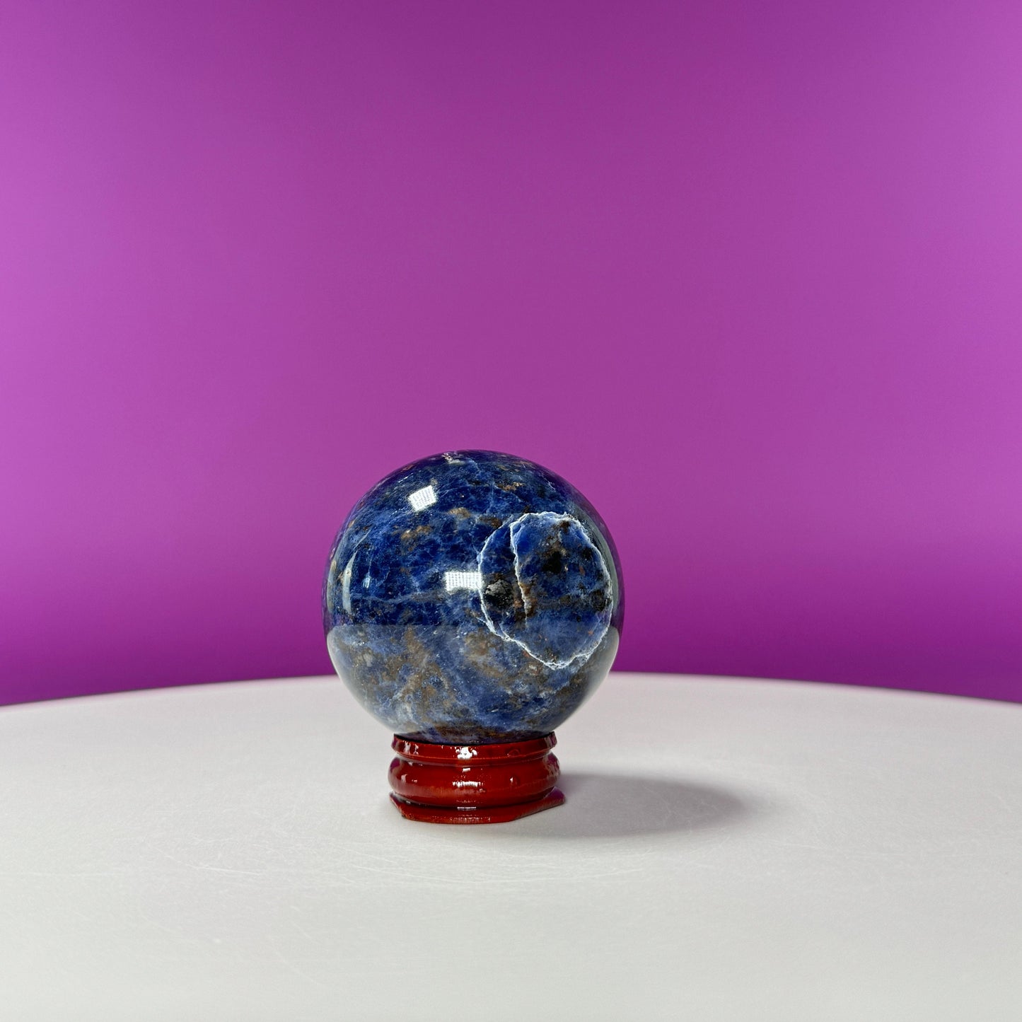 Sodalite Sphere (Includes Wood Stand)