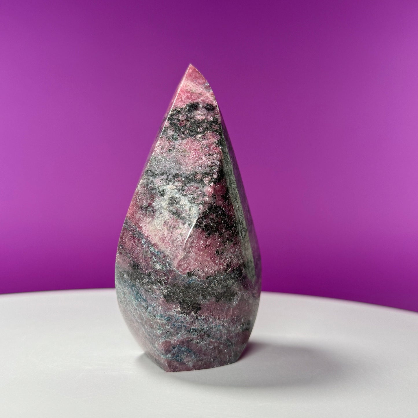 Rhodonite Flame Carving (Brazil)