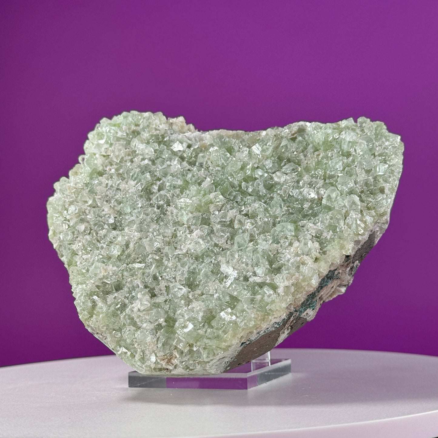 Zeolite with Apophyllite Cluster, Large Cluster (Includes Acrylic Stand)