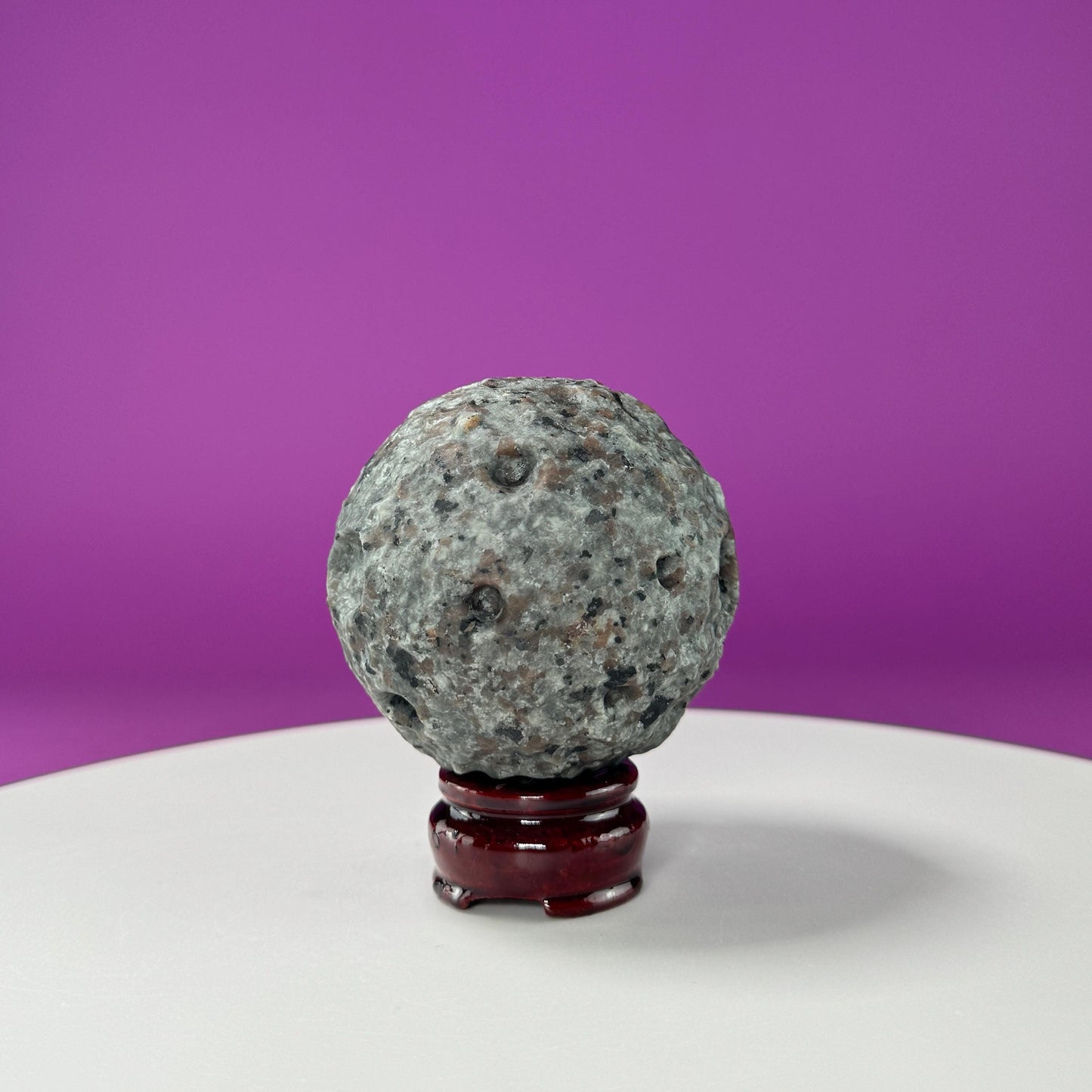 Yooperlite Moon Sphere (Includes Wood Stand)