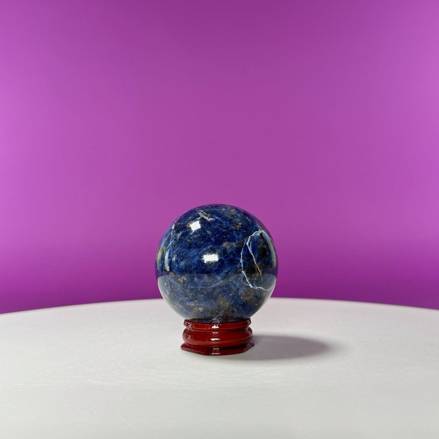 Sodalite Sphere (Includes Wood Stand)