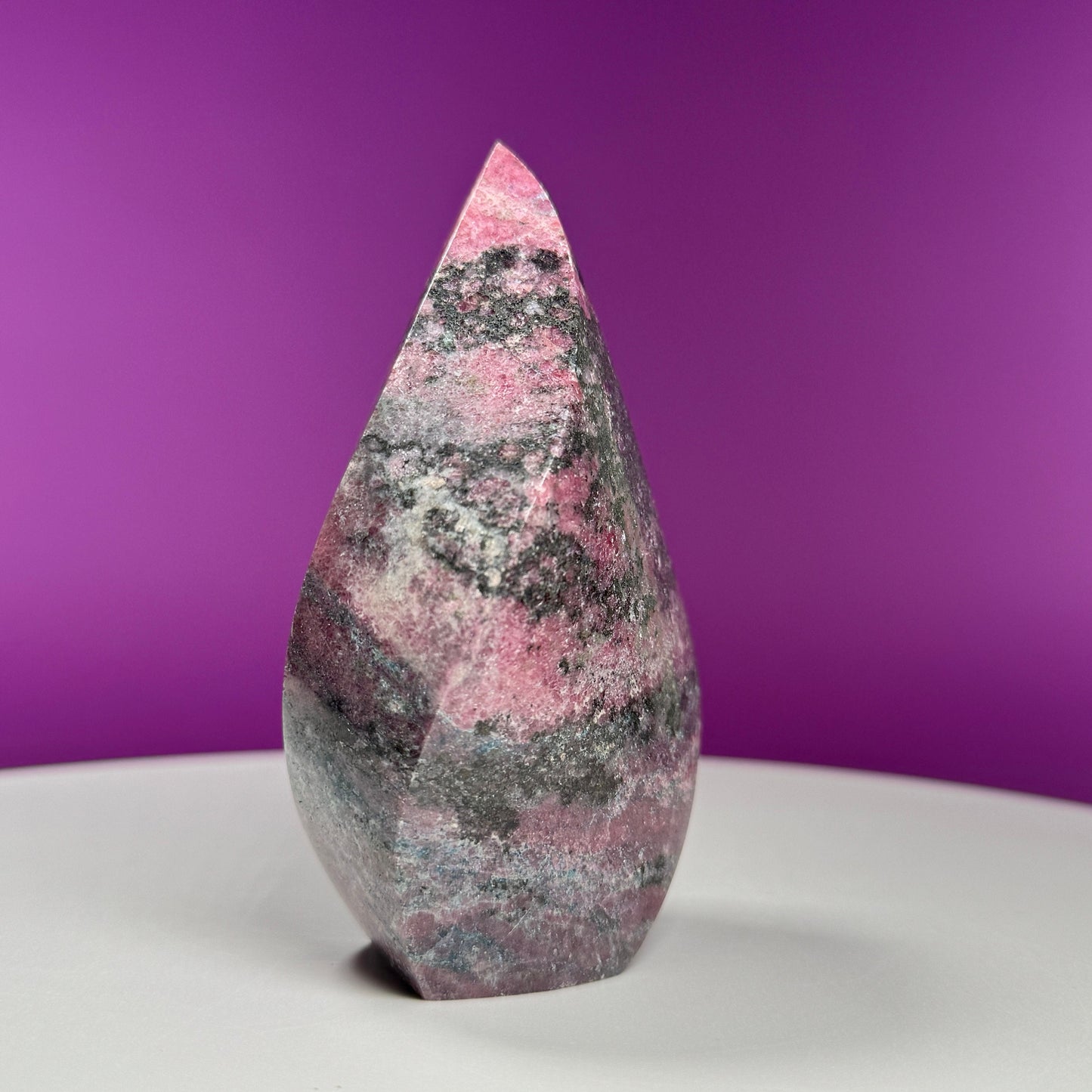 Rhodonite Flame Carving (Brazil)