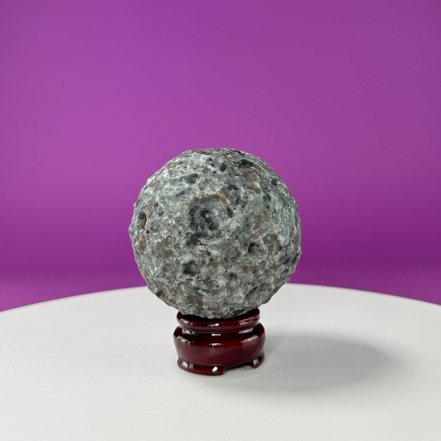 Yooperlite Moon Sphere (Includes Wood Stand)