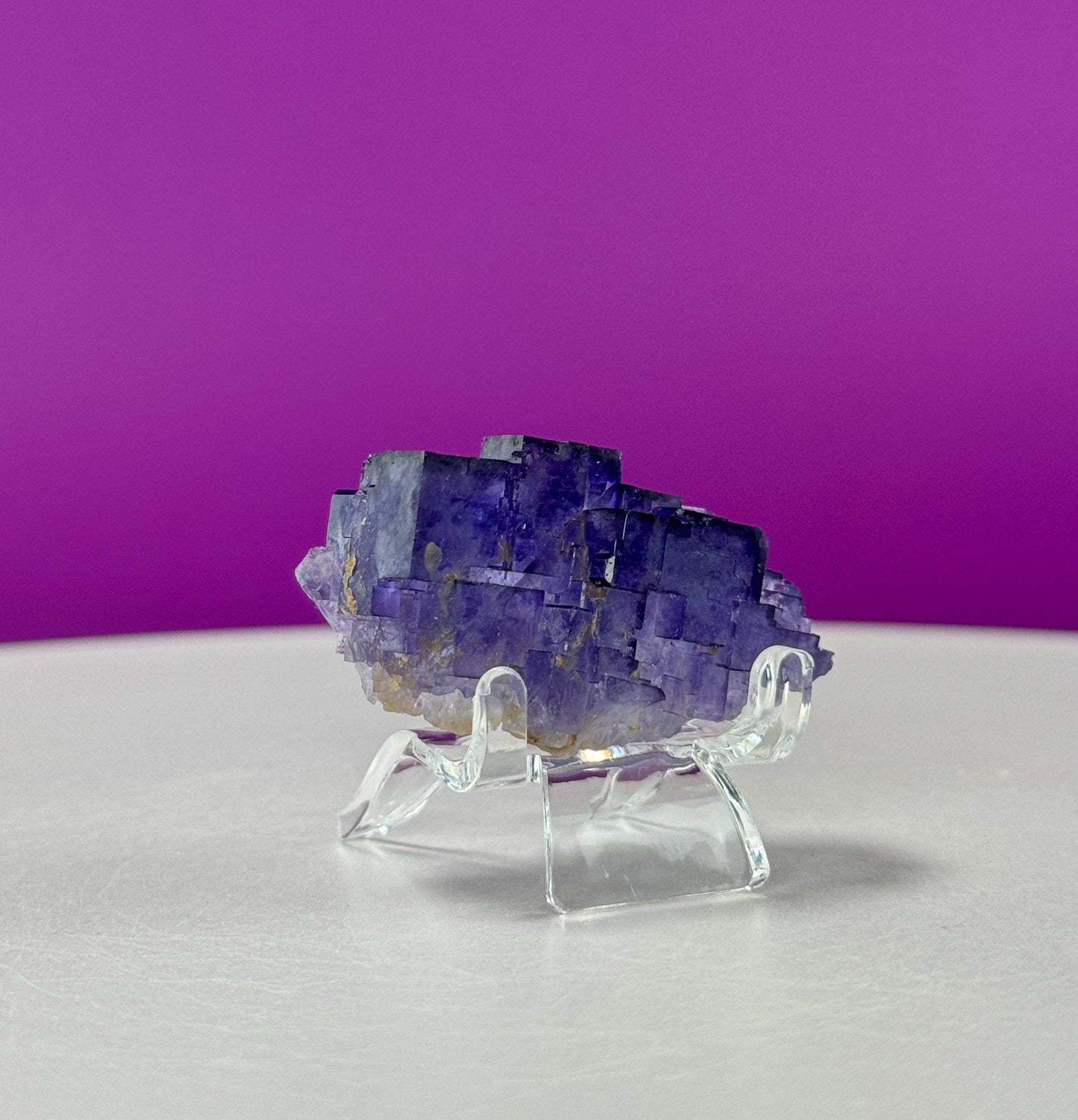 Zhejiang Purple Fluorite Specimen (China) (Includes Acrylic Stand)